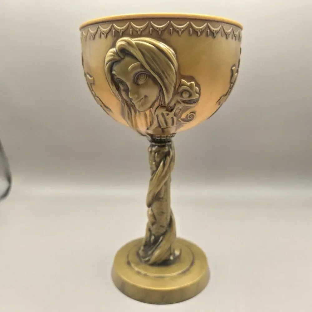 Disney Parks DCL Tangled Goblet Rapunzel Gold Plastic Cup No Lid No‎ Straw